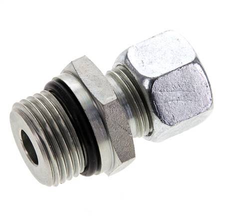 12L & UNF 7/8''-14 Verzinkter Stahl Geradeschneidende Verschraubung mit Außengewinde 315 bar ISO 8434-1