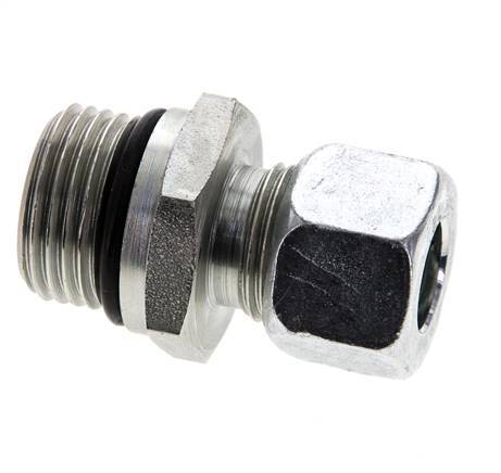 12L & UNF 7/8''-14 Verzinkter Stahl Geradeschneidende Verschraubung mit Außengewinde 315 bar ISO 8434-1