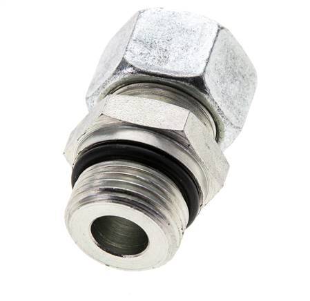 15L & UNF 7/8''-14 Verzinkter Stahl Geradeschneidende Verschraubung mit Außengewinde 315 bar ISO 8434-1
