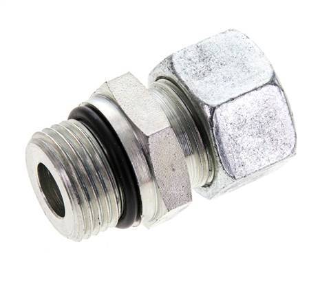 15L & UNF 7/8''-14 Verzinkter Stahl Geradeschneidende Verschraubung mit Außengewinde 315 bar ISO 8434-1