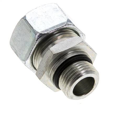 22L & UNF 7/8''-14 Verzinkter Stahl Geradeschneidende Verschraubung mit Außengewinde 160 bar ISO 8434-1