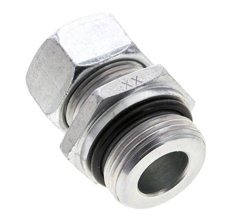 22L & UN 1-5/16''-12 Zink plated Steel Straight Cutting Fitting with Male Threads 160 bar ISO 8434-1