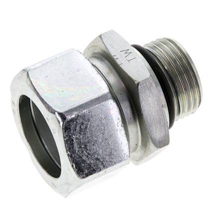 28L & UN 1-1/16''-12 Verzinkter Stahl Geradeschneidende Verschraubung mit Außengewinde 160 bar ISO 8434-1