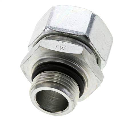 28L & UN 1-1/16''-12 Verzinkter Stahl Geradeschneidende Verschraubung mit Außengewinde 160 bar ISO 8434-1