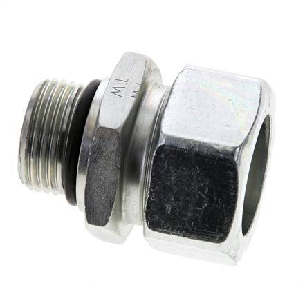 28L & UN 1-1/16''-12 Verzinkter Stahl Geradeschneidende Verschraubung mit Außengewinde 160 bar ISO 8434-1