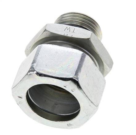 28L & UN 1-1/16''-12 Verzinkter Stahl Geradeschneidende Verschraubung mit Außengewinde 160 bar ISO 8434-1