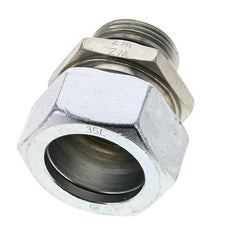 35L & UN 1-5/16''-12 Verzinkter Stahl Geradeschneidende Verschraubung mit Außengewinde 160 bar ISO 8434-1