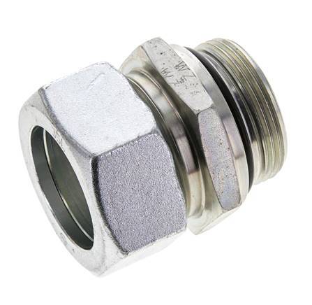 35L & UN 1-5/8''-12 Verzinkter Stahl Geradeschneidende Verschraubung mit Außengewinde 160 bar ISO 8434-1