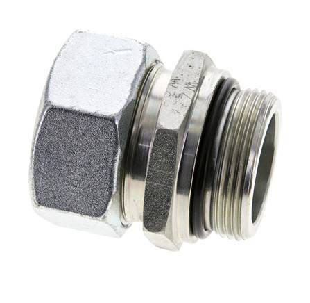 35L & UN 1-5/8''-12 Verzinkter Stahl Geradeschneidende Verschraubung mit Außengewinde 160 bar ISO 8434-1