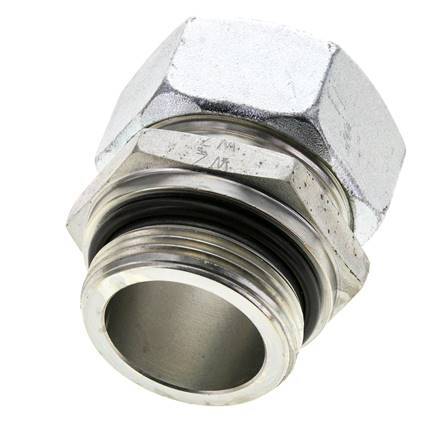 35L & UN 1-5/8''-12 Verzinkter Stahl Geradeschneidende Verschraubung mit Außengewinde 160 bar ISO 8434-1