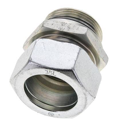 35L & UN 1-5/8''-12 Verzinkter Stahl Geradeschneidende Verschraubung mit Außengewinde 160 bar ISO 8434-1