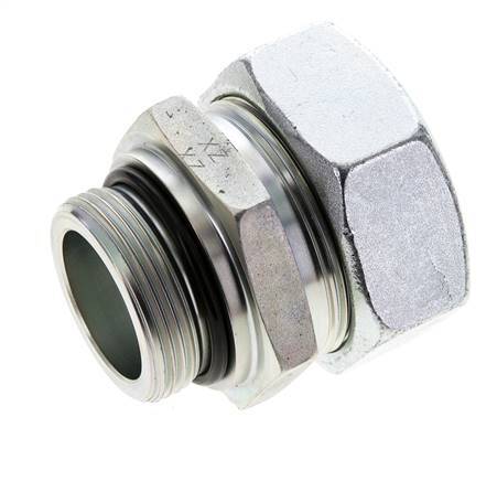 42L & UN 1-5/8''-12 Verzinkter Stahl Geradeschneidende Verschraubung mit Außengewinde 160 bar ISO 8434-1