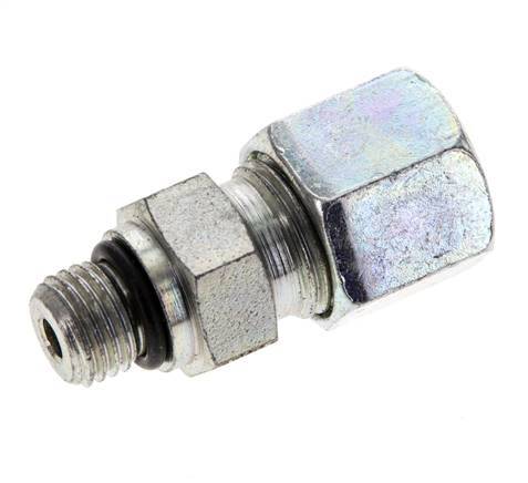 8S & UNF 7/16''-20 Verzinkter Stahl Geradeschneidende Verschraubung mit Außengewinde 630 bar ISO 8434-1