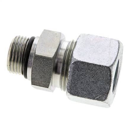 20S & UNF 7/8''-14 Verzinkter Stahl Geradeschneidende Verschraubung mit Außengewinde 400 bar ISO 8434-1