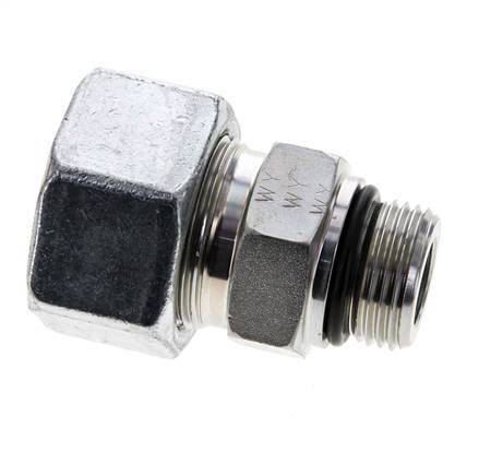 25S & UN 1-1/16''-12 Verzinkter Stahl Geradeschneidende Verschraubung mit Außengewinde 400 bar ISO 8434-1