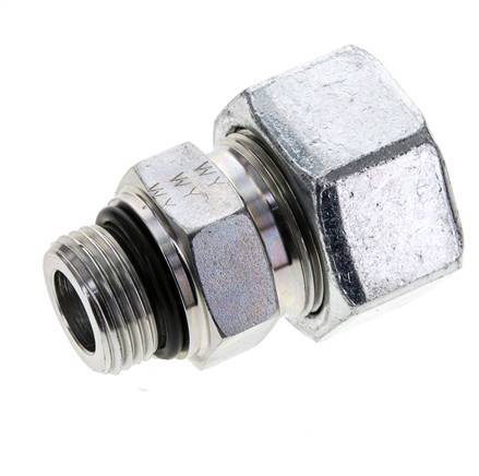 25S & UN 1-1/16''-12 Verzinkter Stahl Geradeschneidende Verschraubung mit Außengewinde 400 bar ISO 8434-1