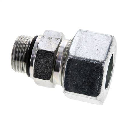 25S & UN 1-1/16''-12 Verzinkter Stahl Geradeschneidende Verschraubung mit Außengewinde 400 bar ISO 8434-1