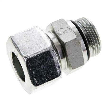 25S & UN 1-5/16''-12 Verzinkter Stahl Geradeschneidende Verschraubung mit Außengewinde 400 bar ISO 8434-1