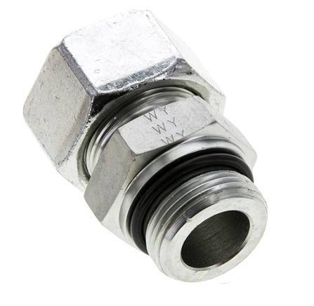 25S & UN 1-5/16''-12 Verzinkter Stahl Geradeschneidende Verschraubung mit Außengewinde 400 bar ISO 8434-1