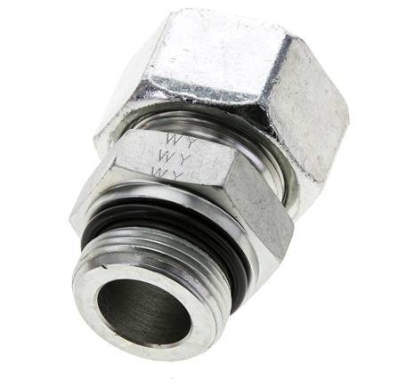 25S & UN 1-5/16''-12 Verzinkter Stahl Geradeschneidende Verschraubung mit Außengewinde 400 bar ISO 8434-1