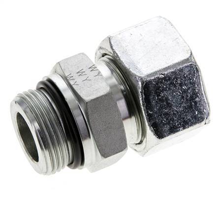 25S & UN 1-5/16''-12 Verzinkter Stahl Geradeschneidende Verschraubung mit Außengewinde 400 bar ISO 8434-1