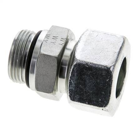25S & UN 1-5/16''-12 Verzinkter Stahl Geradeschneidende Verschraubung mit Außengewinde 400 bar ISO 8434-1