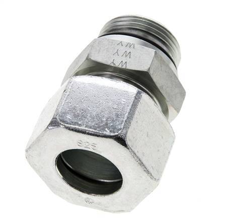 25S & UN 1-5/16''-12 Verzinkter Stahl Geradeschneidende Verschraubung mit Außengewinde 400 bar ISO 8434-1