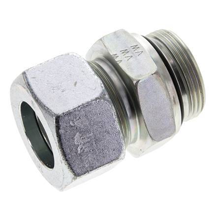 30S & UN 1-5/8''-12 Verzinkter Stahl Geradeschneidende Verschraubung mit Außengewinde 400 bar ISO 8434-1