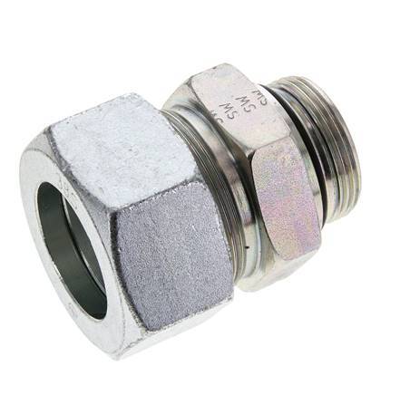 38S & UN 1-5/8''-12 Verzinkter Stahl Geradeschneidende Verschraubung mit Außengewinde 315 bar ISO 8434-1