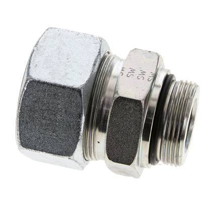 38S & UN 1-5/8''-12 Verzinkter Stahl Geradeschneidende Verschraubung mit Außengewinde 315 bar ISO 8434-1