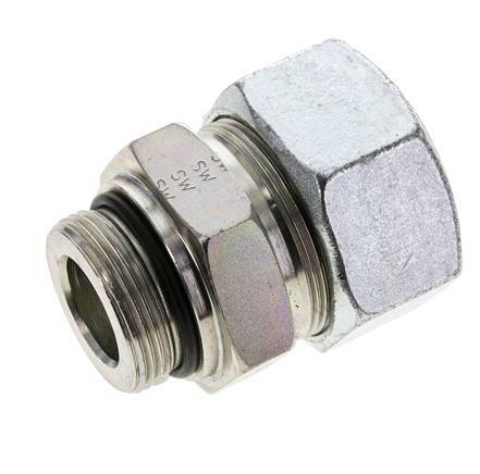 38S & UN 1-5/8''-12 Verzinkter Stahl Geradeschneidende Verschraubung mit Außengewinde 315 bar ISO 8434-1