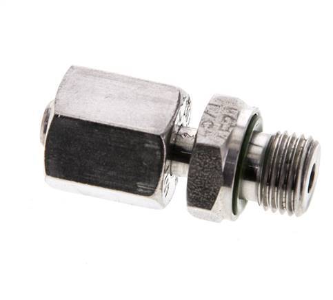 6L & M10x1 Edelstahl-Drehgelenk mit Außengewinde 315 bar FKM Einstellbar ISO 8434-1