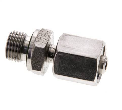 6L & M10x1 Edelstahl-Drehgelenk mit Außengewinde 315 bar FKM Einstellbar ISO 8434-1