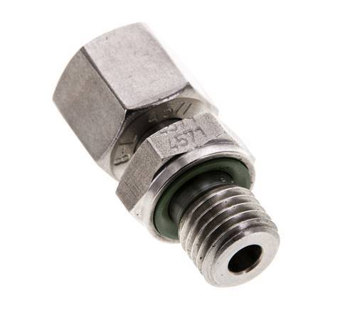 8L & M12x1,5 Edelstahl-Drehgelenk mit Außengewinde 315 bar FKM Einstellbar ISO 8434-1