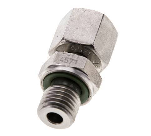 8L & M12x1,5 Edelstahl-Drehgelenk mit Außengewinde 315 bar FKM Einstellbar ISO 8434-1