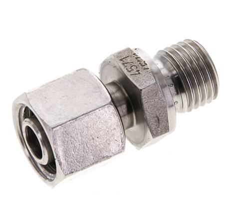10L & M14x1,5 Edelstahl, gerade drehbar mit Außengewinde 315 bar FKM Einstellbar ISO 8434-1