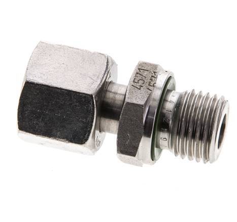 10L & M14x1,5 Edelstahl, gerade drehbar mit Außengewinde 315 bar FKM Einstellbar ISO 8434-1