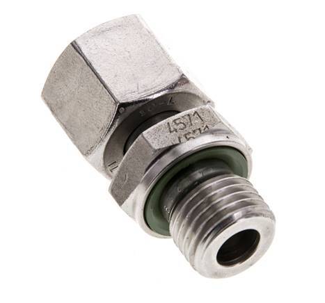 10L & M14x1,5 Edelstahl, gerade drehbar mit Außengewinde 315 bar FKM Einstellbar ISO 8434-1