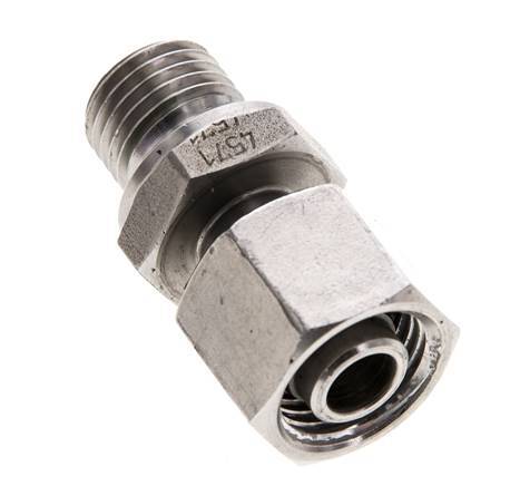 10L & M14x1,5 Edelstahl, gerade drehbar mit Außengewinde 315 bar FKM Einstellbar ISO 8434-1