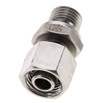 10L & M14x1,5 Edelstahl, gerade drehbar mit Außengewinde 315 bar FKM Einstellbar ISO 8434-1