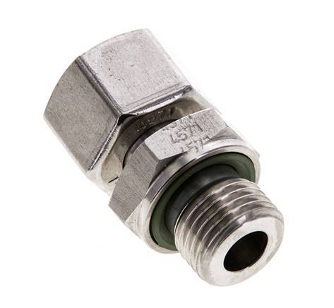 12L & M16x1,5 Edelstahl, gerade drehbar mit Außengewinde 315 bar FKM Einstellbar ISO 8434-1