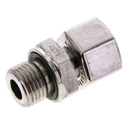 12L & M16x1,5 Edelstahl, gerade drehbar mit Außengewinde 315 bar FKM Einstellbar ISO 8434-1