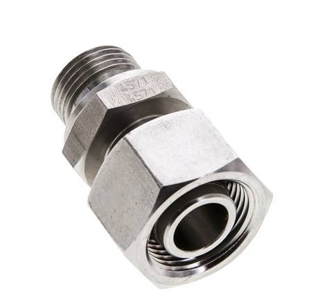 15L & M18x1.5 Edelstahl gerade drehbar mit Außengewinde 315 bar FKM Einstellbar ISO 8434-1