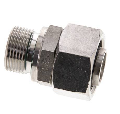 18L & M22x1.5 Stainless Steel Straight Swivel with Male Threads 315 bar FKM Adjustable ISO 8434-1