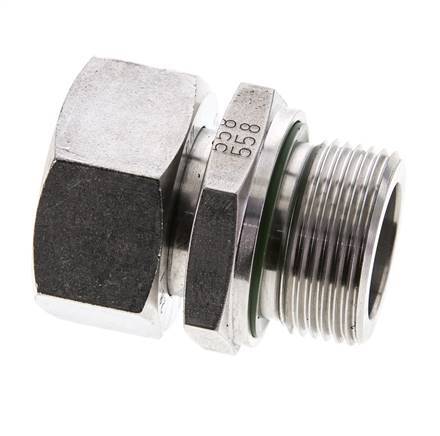 28L & M33x2 Edelstahl gerade drehbar mit Außengewinde 160 bar FKM Einstellbar ISO 8434-1