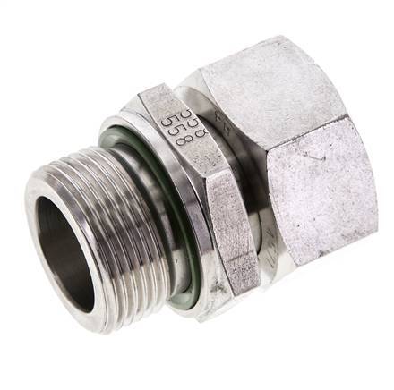 28L & M33x2 Edelstahl gerade drehbar mit Außengewinde 160 bar FKM Einstellbar ISO 8434-1