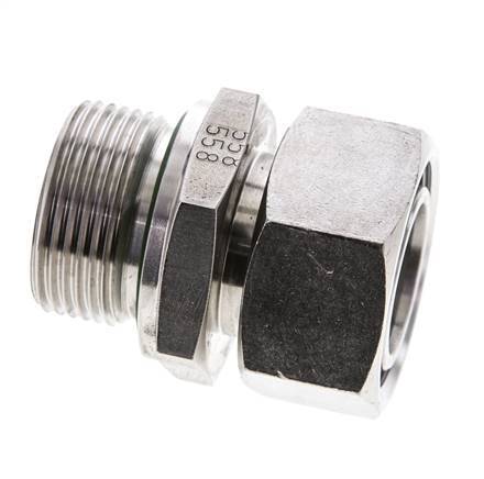 28L & M33x2 Edelstahl gerade drehbar mit Außengewinde 160 bar FKM Einstellbar ISO 8434-1