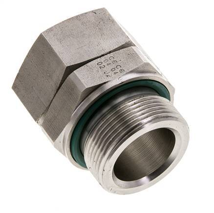 35L & M42x2 Edelstahl gerade drehbar mit Außengewinde 160 bar FKM Einstellbar ISO 8434-1