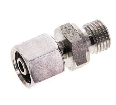 8S & M14x1.5 Stainless Steel Straight Swivel with Male Threads 630 bar FKM Adjustable ISO 8434-1