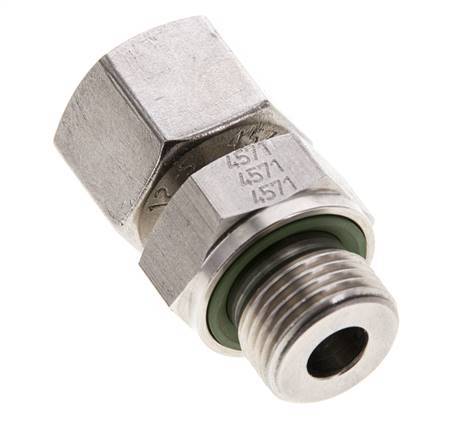 12S & M18x1,5 Edelstahl-Drehgelenk mit Außengewinde 630 bar FKM Einstellbar ISO 8434-1